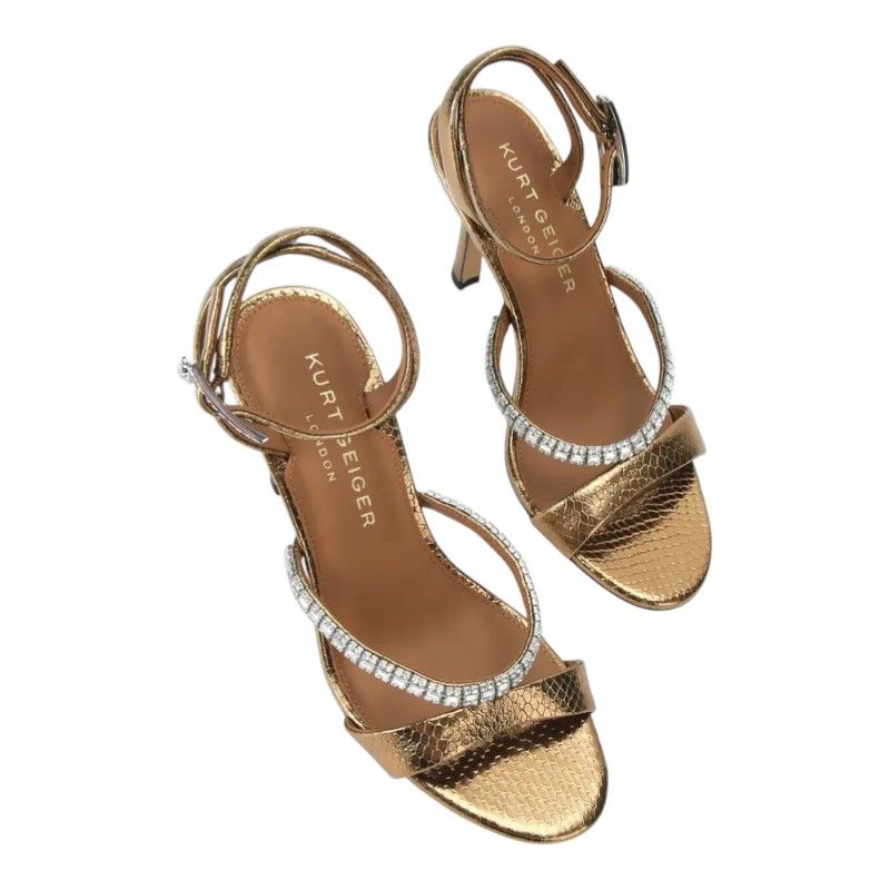 Kurt Geiger - Crystal Strap Sandal 90 - Brons