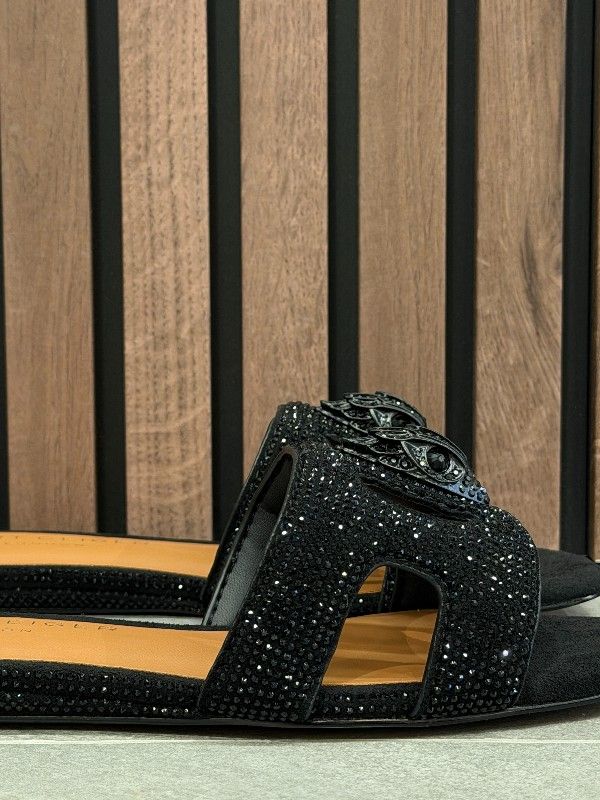 Kurt Geiger - Eagle Cut Out Flat Sdl Dr - Zwart