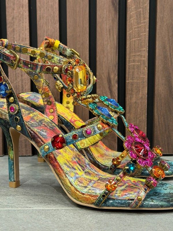 Kurt Geiger - Jewel Gladiator Sandal - Goud