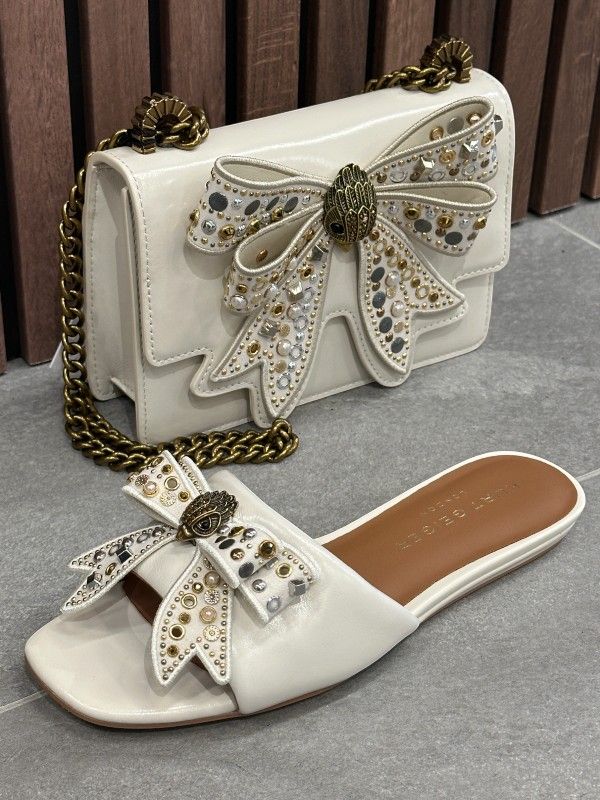 Kurt Geiger - Kensington Bow Flat Sdl - Beige