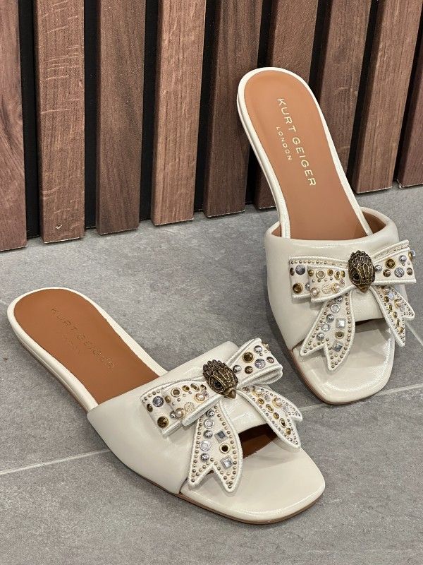 Kurt Geiger - Kensington Bow Flat Sdl - Beige