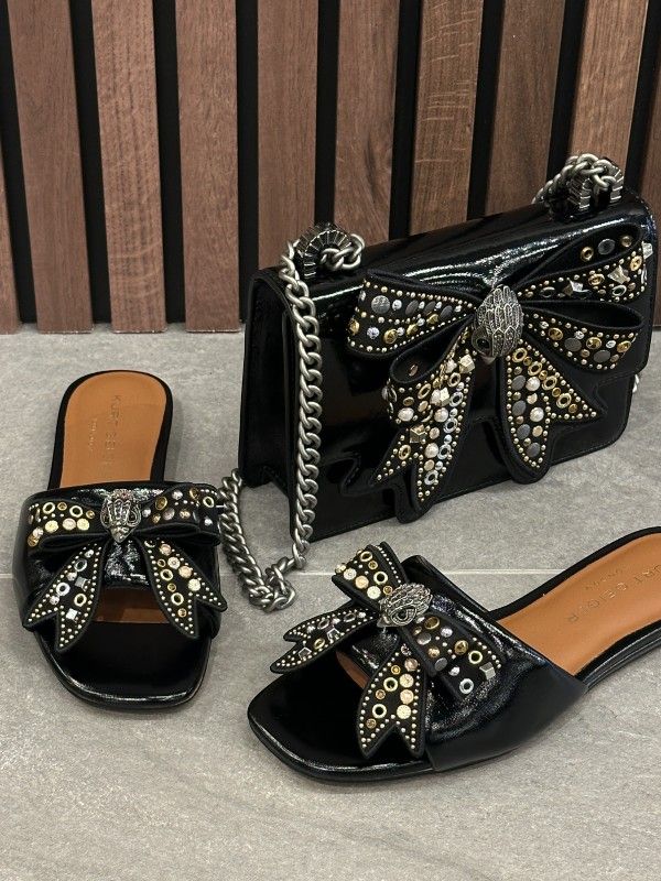 Kurt Geiger - Kensington Bow Flat Sdl - Zwart
