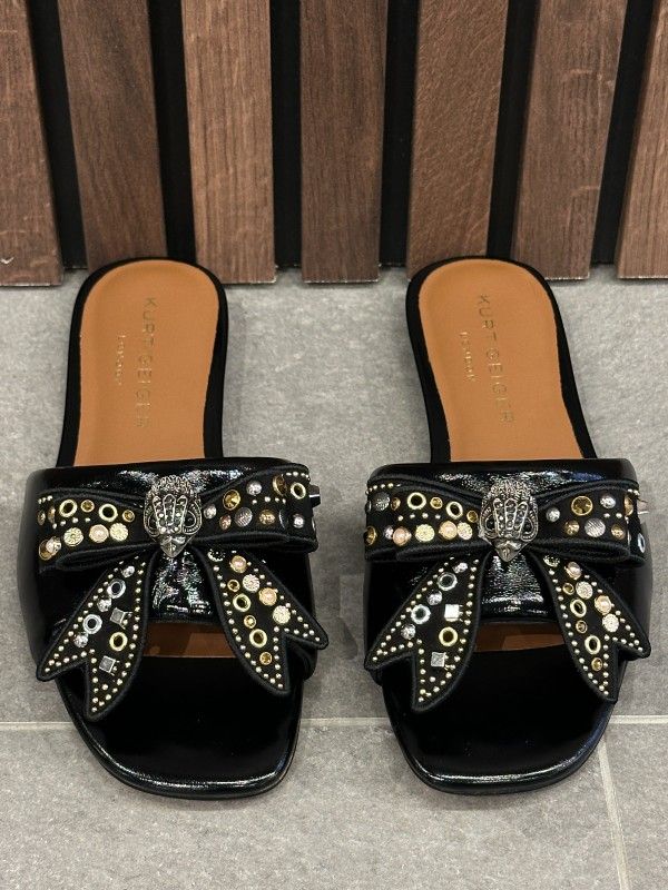 Kurt Geiger - Kensington Bow Flat Sdl - Zwart