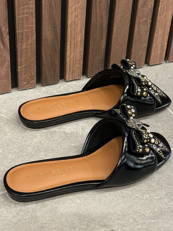 Kurt Geiger - Kensington Bow Flat Sdl - Zwart