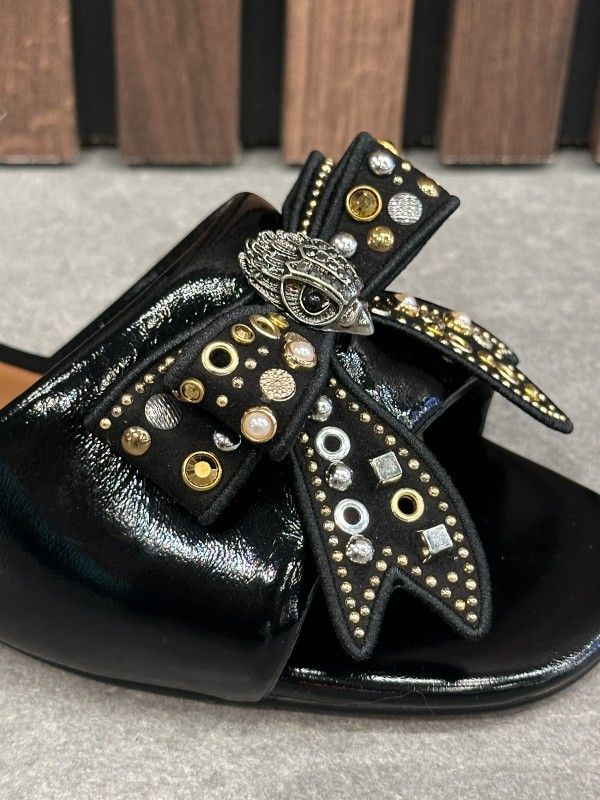 Kurt Geiger - Kensington Bow Flat Sdl - Zwart