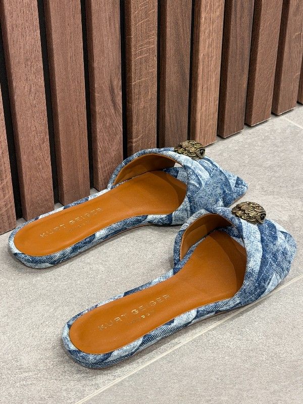 Kurt Geiger - Kensington Flat Sandal - Blauw