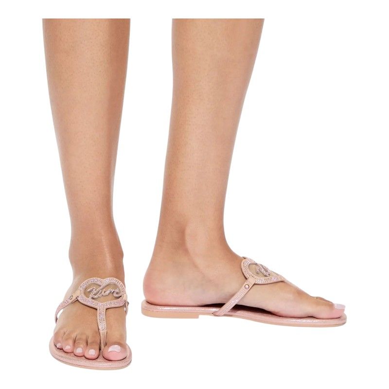 Kurt Geiger - Kurt Heart T Bar Flat - Roze