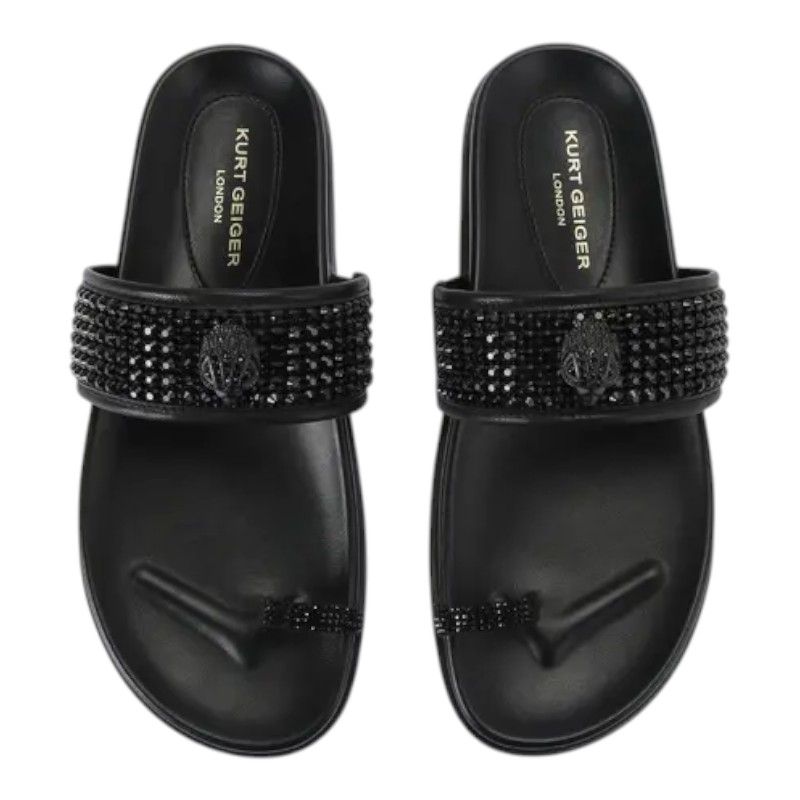 Kurt Geiger - Mesh Toe Thong Sandal - Zwart