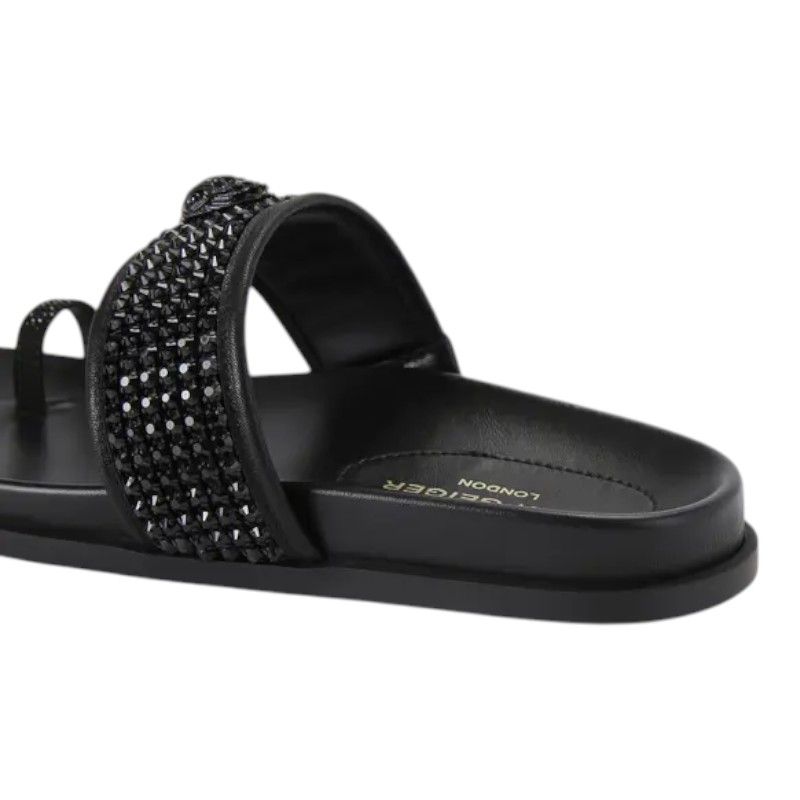 Kurt Geiger - Mesh Toe Thong Sandal - Zwart