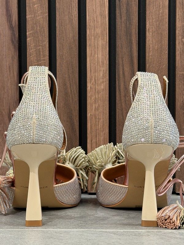 Kurt Geiger - Pom Pom Ankle Tie Sandal - Rosé