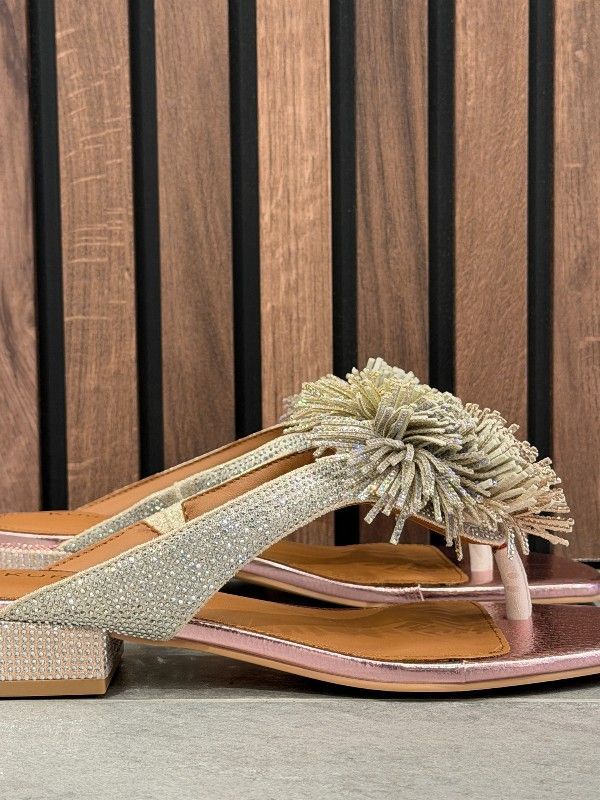 Kurt Geiger - Pom Pom T-bar Flat SDL - Rosé