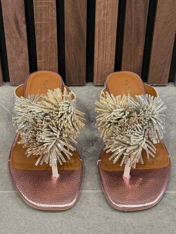 Kurt Geiger - Pom Pom T-bar Flat SDL - Rosé