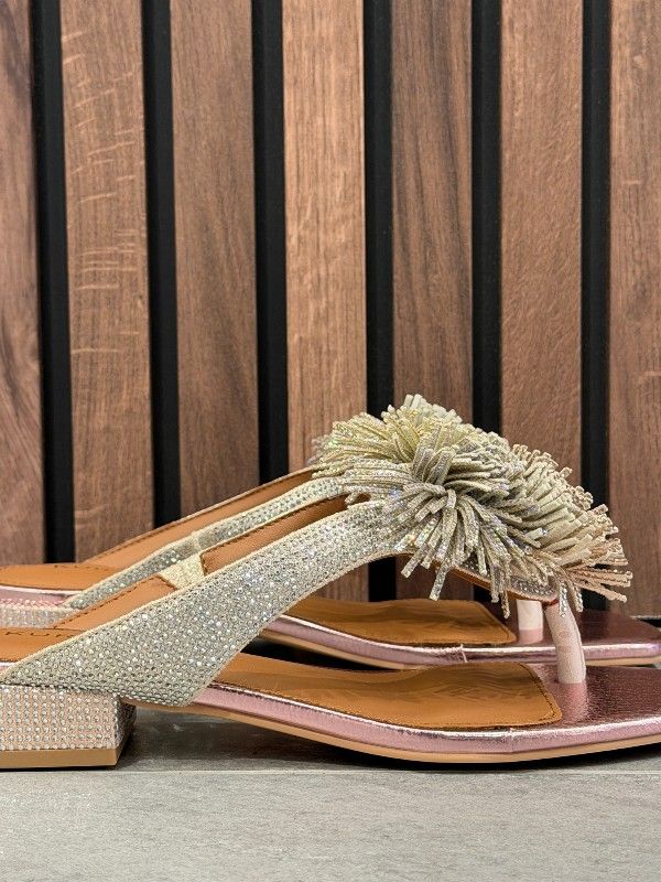 Kurt Geiger - Pom Pom T-bar Flat SDL - Rosé