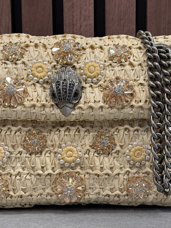 Kurt Geiger - Raffia Mini Kensington - Beige