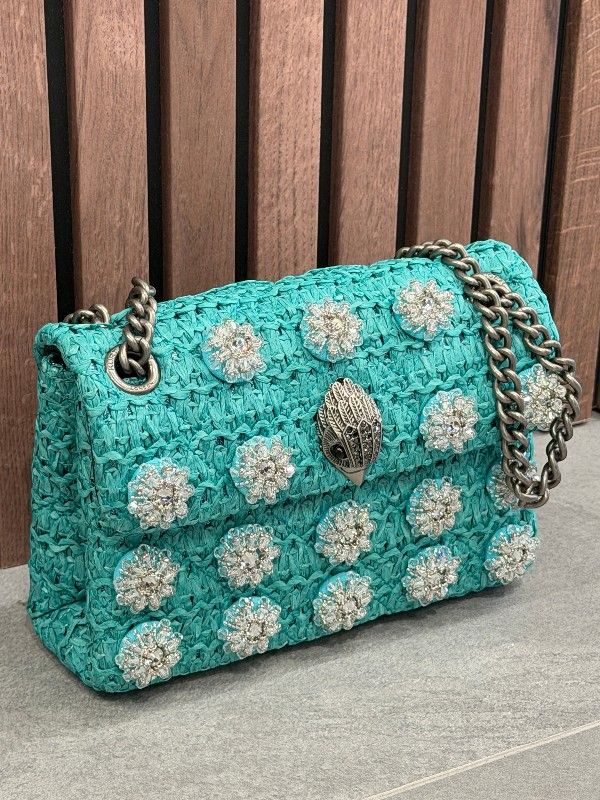 Kurt Geiger - Raffia Mini Kensington - Blauw