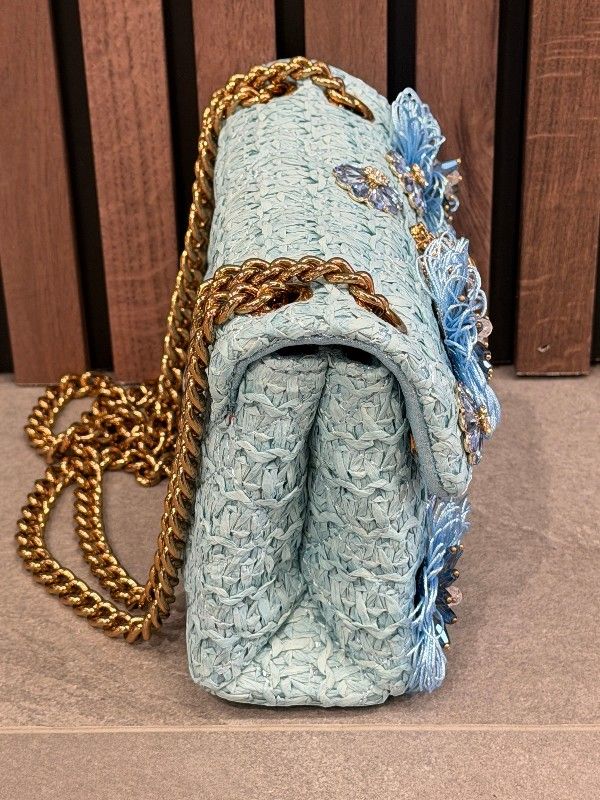 Kurt Geiger - Raffia Mini Kensington - Blauw