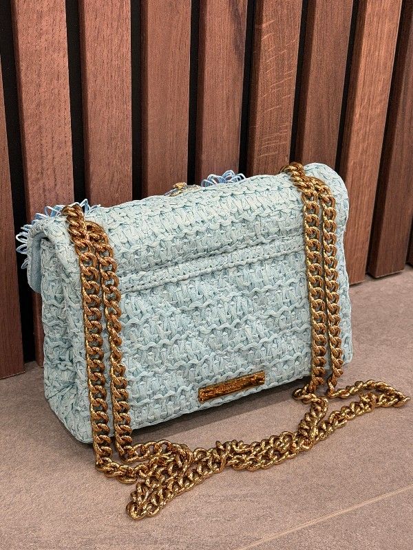 Kurt Geiger - Raffia Mini Kensington - Blauw