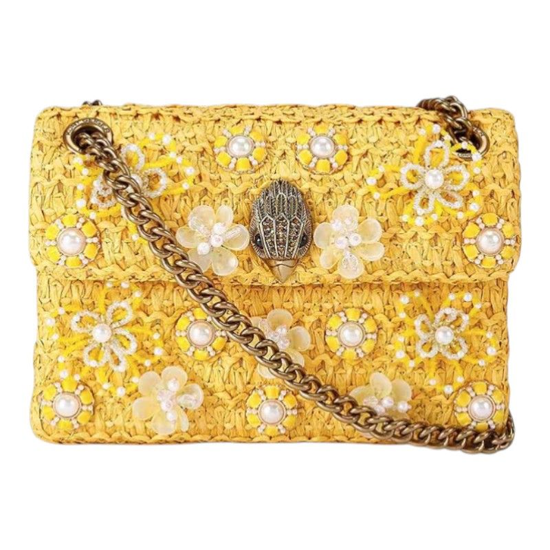 Kurt Geiger - Raffia Mini Kensington - Geel