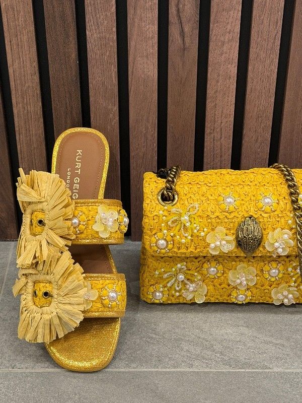 Kurt Geiger - Raffia Mini Kensington - Geel