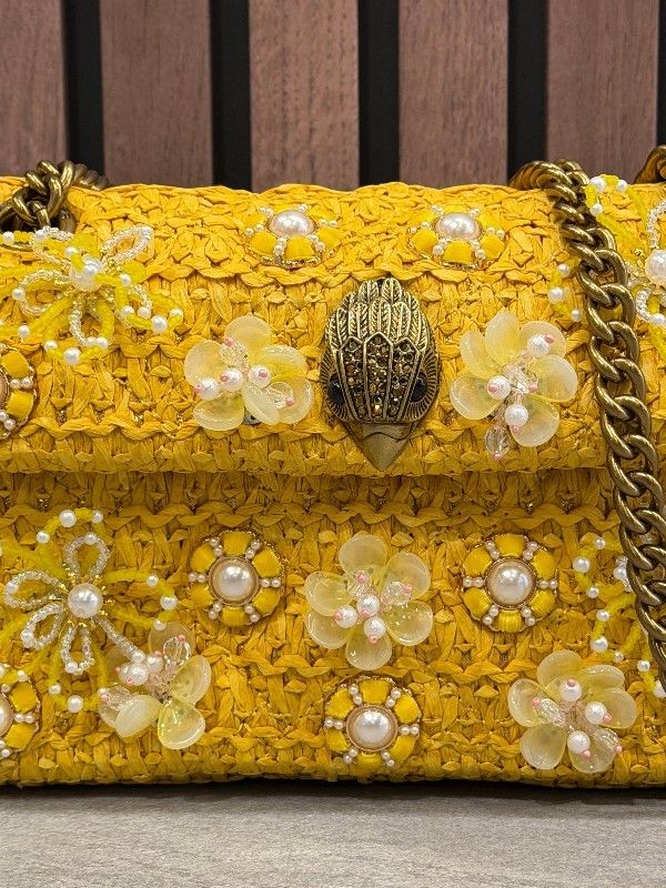 Kurt Geiger - Raffia Mini Kensington - Geel