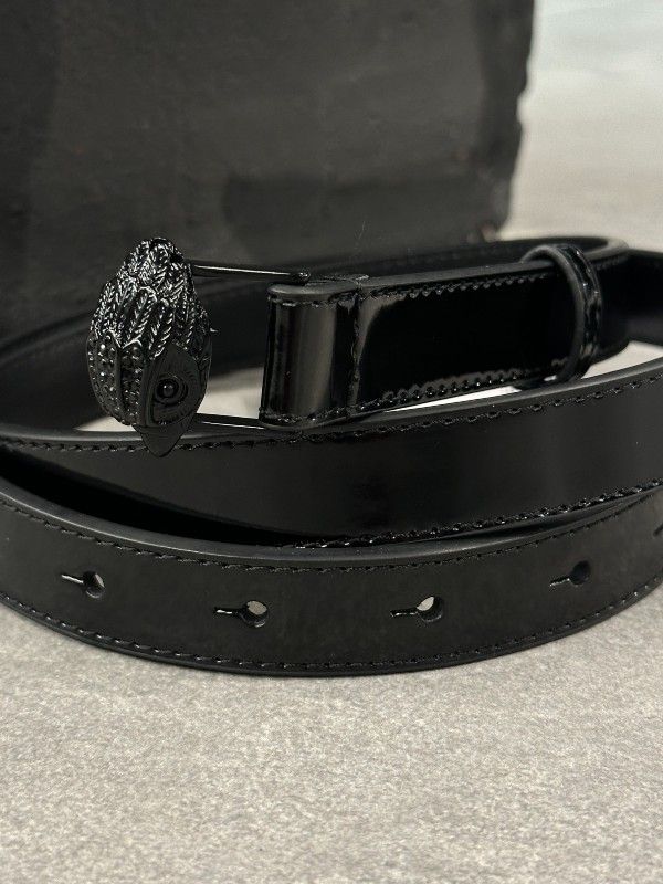 Kurt Geiger - 20 Eagle Belt Patent - Zwart