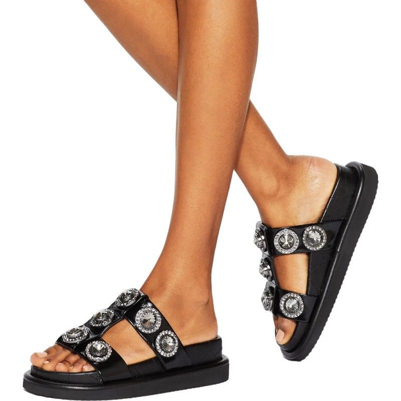 Kurt Geiger - Orson Crystal Sandal - Zwart