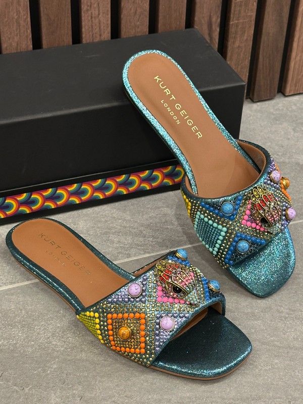 Kurt Geiger - Kensington Flat Jewel - Blauw