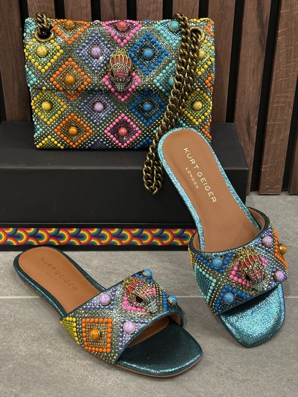 Kurt Geiger - Kensington Flat Jewel - Blauw