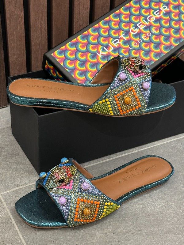 Kurt Geiger - Kensington Flat Jewel - Blauw