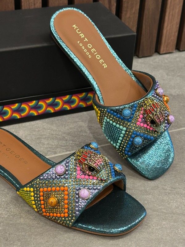 Kurt Geiger - Kensington Flat Jewel - Blauw