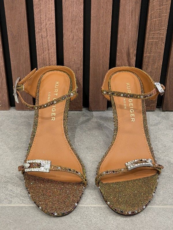 Kurt Geiger - Strass Double Buckle Sdl - Brons