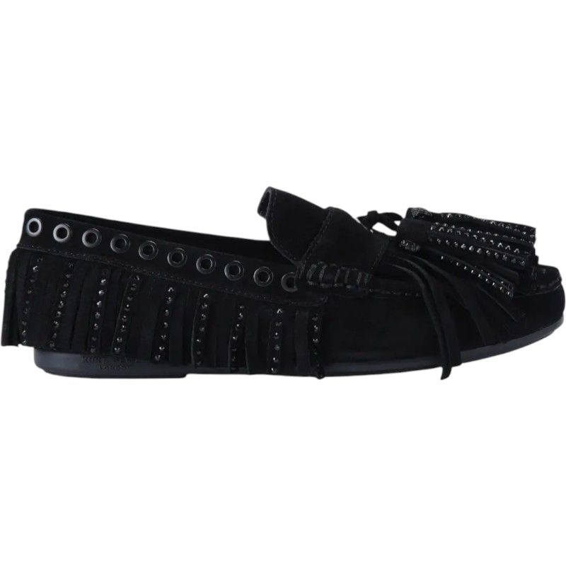 Kurt Geiger - Tassel Fringe Moccasin - Zwart