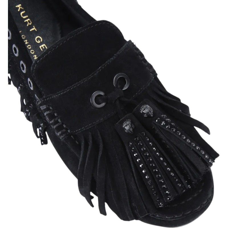 Kurt Geiger - Tassel Fringe Moccasin - Zwart
