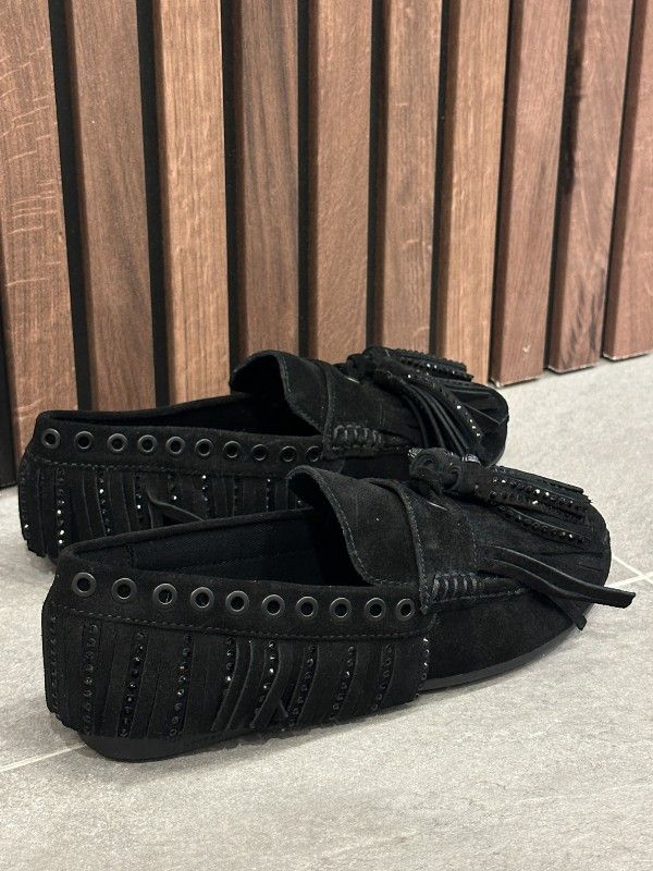 Kurt Geiger - Tassel Fringe Moccasin - Zwart