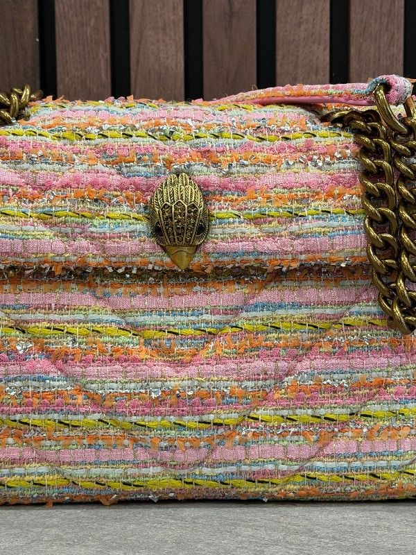 Kurt Geiger - Tweed Kensington Bag - Roze