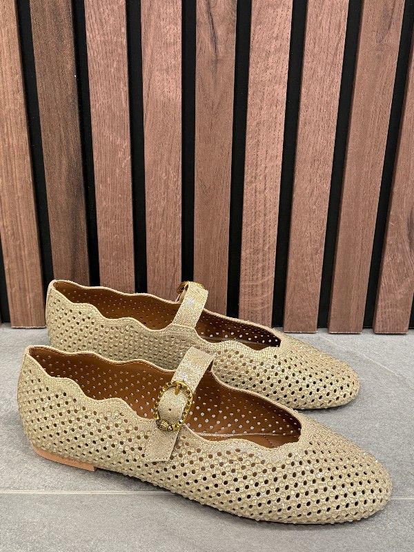 Kurt Geiger - Wavy Mayfair Ballet Flat - Goud