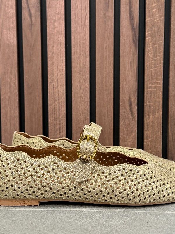 Kurt Geiger - Wavy Mayfair Ballet Flat - Goud