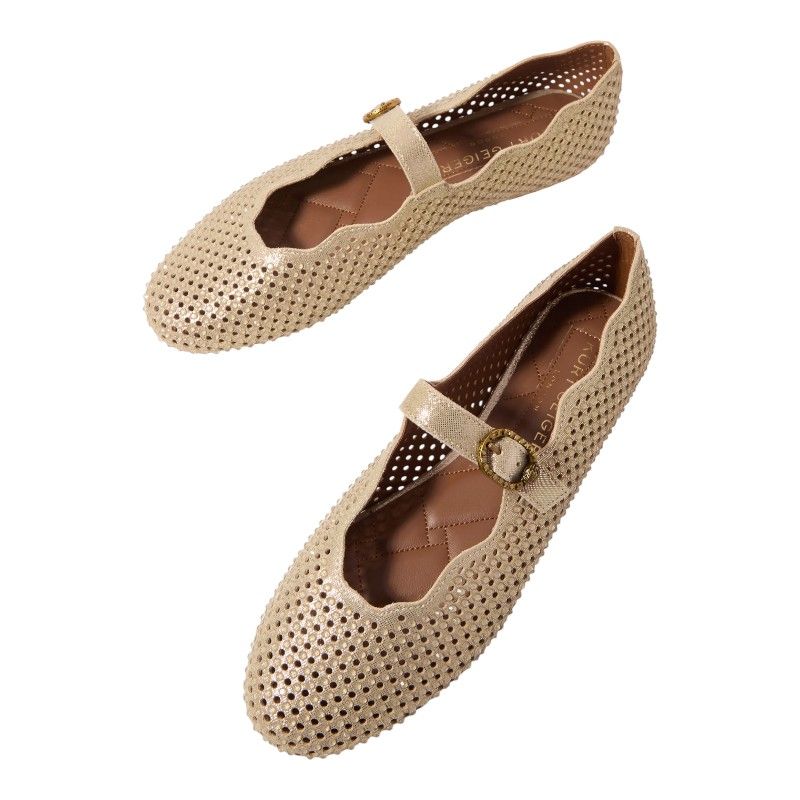 Kurt Geiger - Wavy Mayfair Ballet Flat - Goud