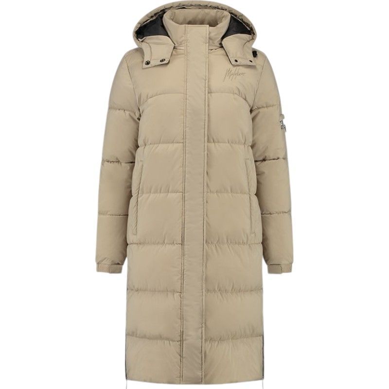 Malelions - Women Matt Long Puffer Jacket - Beige