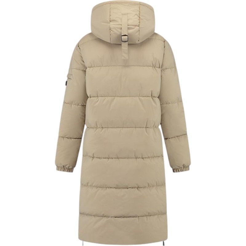 Malelions - Women Matt Long Puffer Jacket - Beige