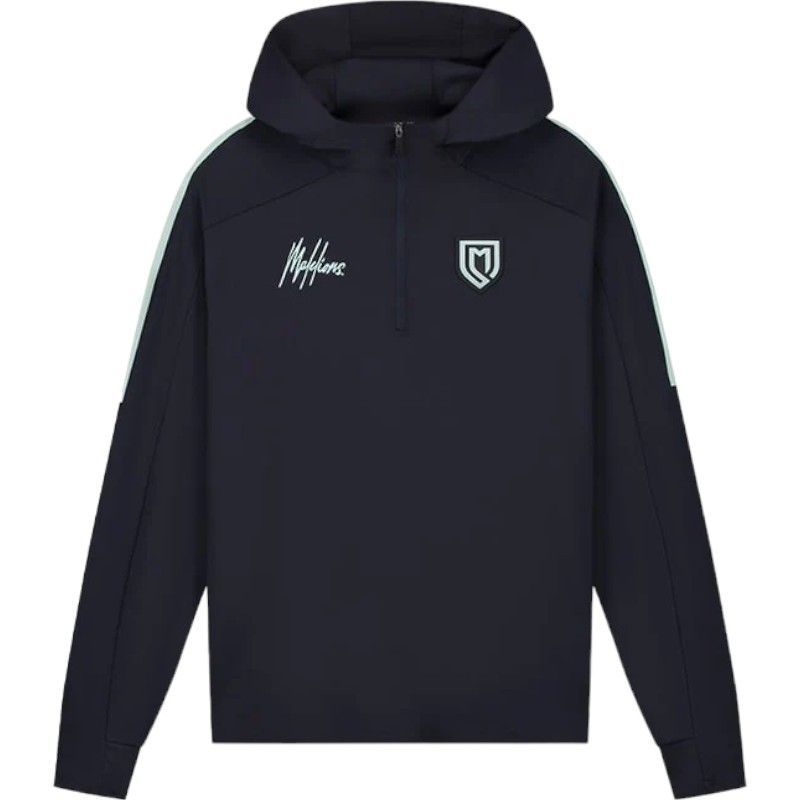 Malelions - Sport Fielder Half Zip Hoodie - Blauw