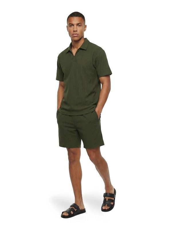 Malelions - Men Emblem Seersucker Shorts - Groen