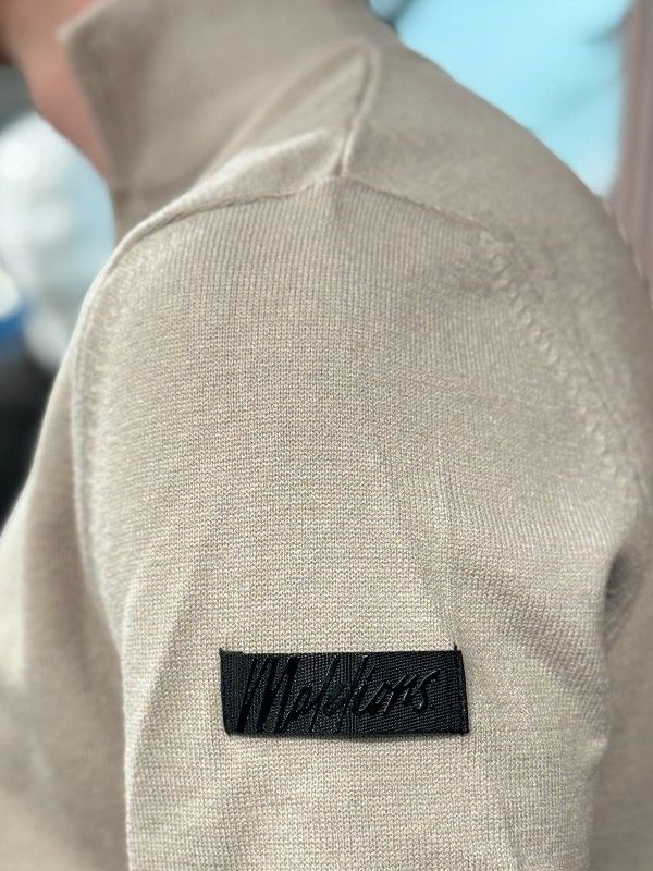 Malelions - Men Knitted Quarter Zip - Beige