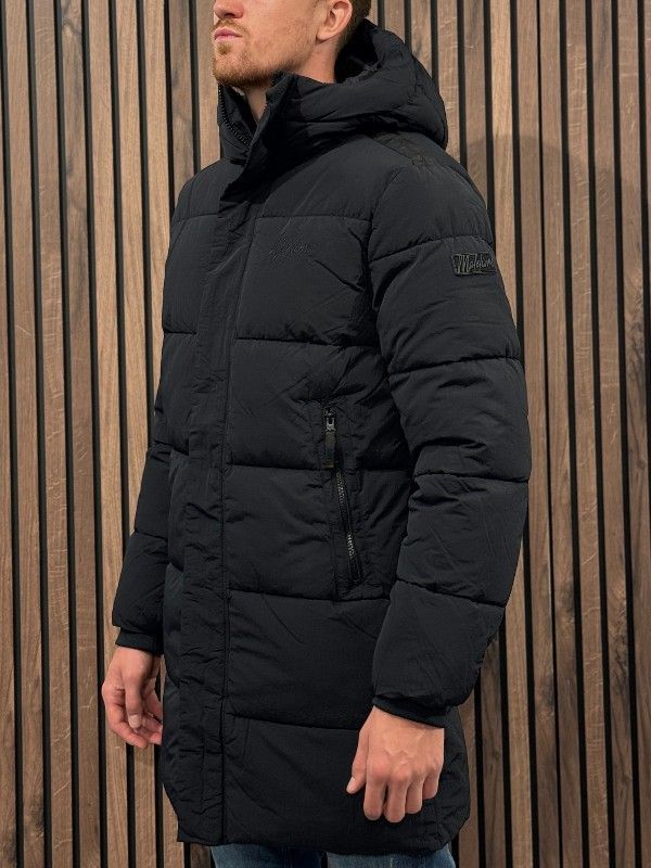 Malelions - Men Mid Lenght Puffer Jacket - Zwart