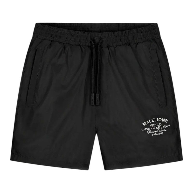 Malelions - Men Permanent Vacaction Swim Shorts - Zwart