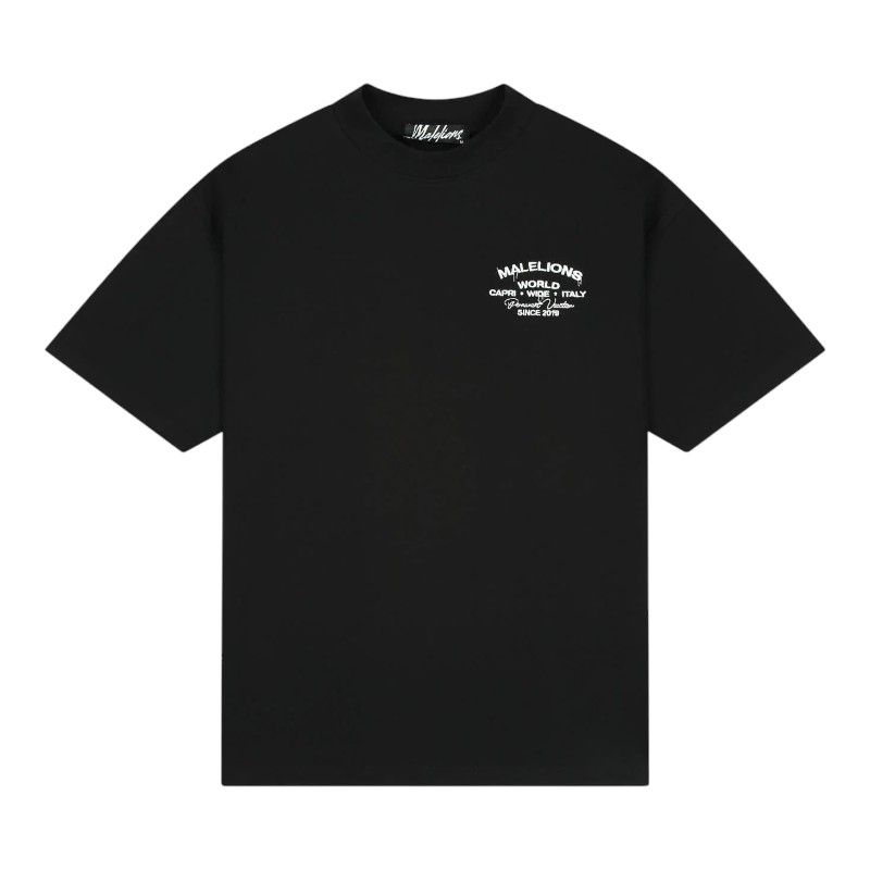 Malelions - Men Permanent Vacation T-shirt - Zwart