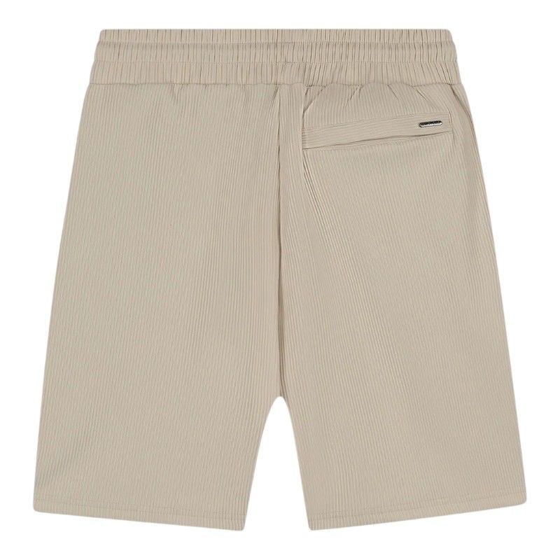 Malelions - Men Ribbed Shorts - Beige