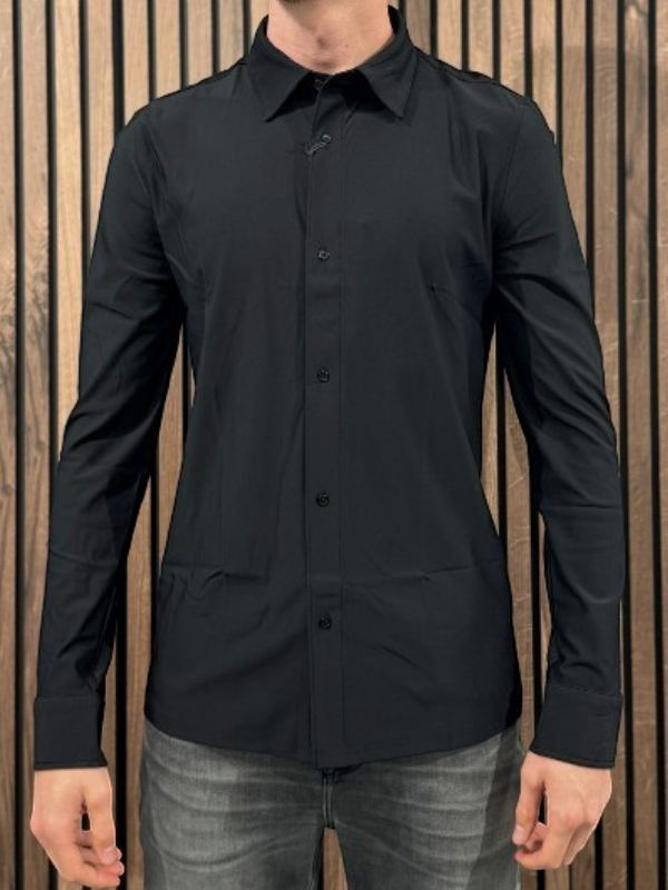 Malelions - Men Stretch Shirt - Zwart