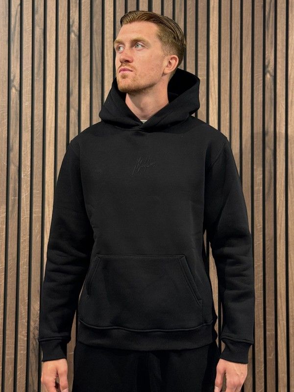 Malelions - Men Striped Signature Hoodie - Zwart
