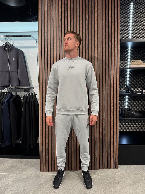 Malelions - Men Striped Signature Sweatpants - Grijs